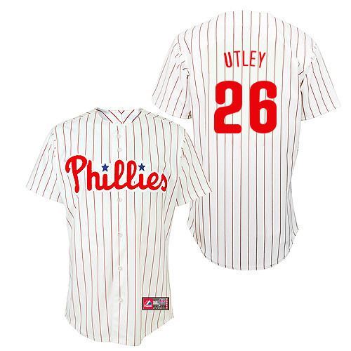 Chase Utley #26 Youth Baseball Jersey-Philadelphia Phillies Authentic Home White Cool Base MLB Jersey